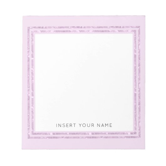 Crystal Pink Personalisiert Notepad 5,5" x 6" Notizblock (Vorderseite)