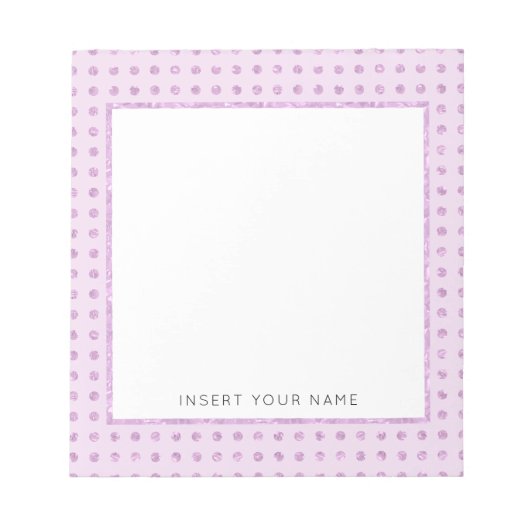 Crystal Pink Personalisiert Notepad 5,5" x 6" Notizblock (Vorderseite)