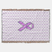 Crystal Pink Ribbon Bewusstsein Knittern Decke (Vorderseite)