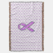 Crystal Pink Ribbon Bewusstsein Knittern Decke (Vorderseite Vertikal)