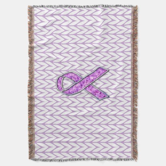 Crystal Pink Ribbon Bewusstsein Knittern Decke (Vorderseite Vertikal)