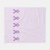 Crystal Pink Ribbon Bewusstsein Knittern Fleecedecke (Vorderseite (Horizontal))