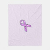 Crystal Pink Ribbon Bewusstsein Knittern Fleecedecke (Vorderseite)