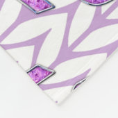 Crystal Pink Ribbon Bewusstsein Knittern Fleecedecke (Ecke)