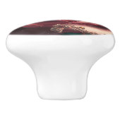 Crystal Pink Rose Keramik Knock Keramikknauf (Seitenansicht)