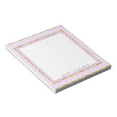 Crystal Pink und Gold Notepad 5,5" x 6" Notizblock (angewinkelt)