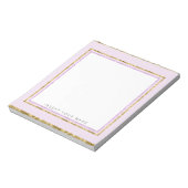Crystal Pink und Gold Notepad 5,5" x 6" Notizblock (Rotiert)