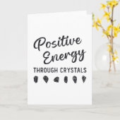 Crystal Positive Energy Through Crystals Healer Karte (Gelbe Blume)