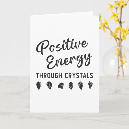 Crystal Positive Energy Through Crystals Healer Karte (Gelbe Blume)