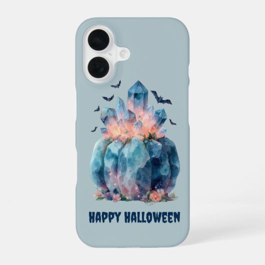 Crystal Pumpkin Halloween iPhone 16 Hülle (Rückseite)