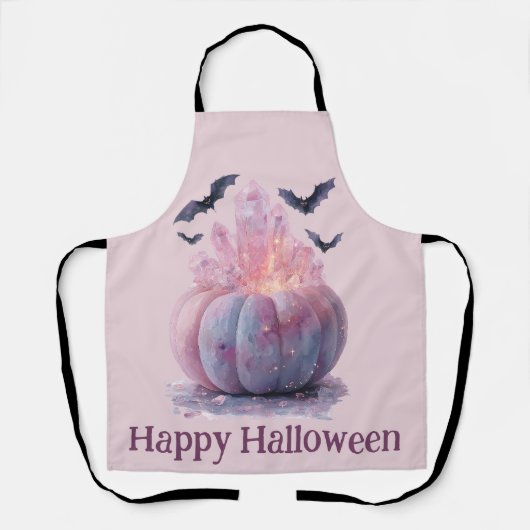 Crystal Pumpkin Happy Halloween Ästhetik Schürze (Vorderseite)