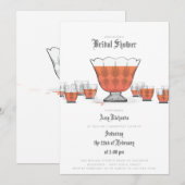 Crystal Punch Bowl Bridal Dusche Einladung (Vorne/Hinten)