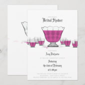 Crystal Punch Bowl Bridal Dusche Einladung (Vorne/Hinten)