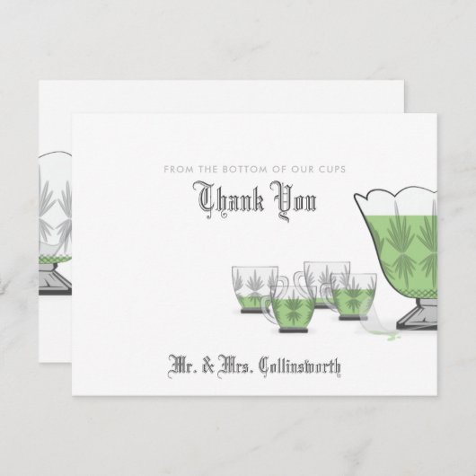 Crystal Punch Bowl Danke Karte (Vorne/Hinten)