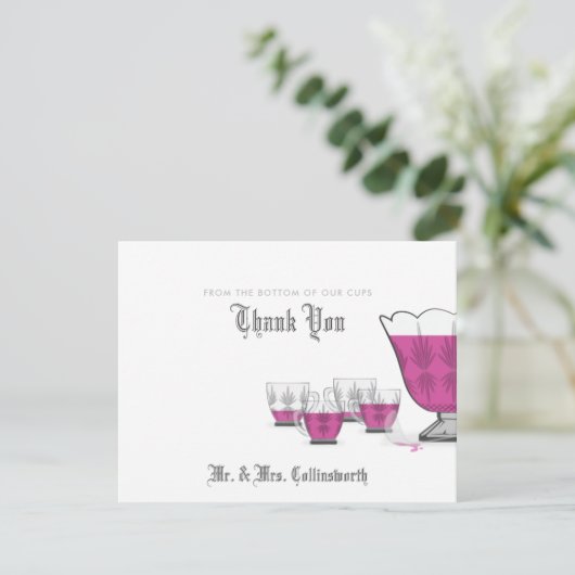 Crystal Punch Bowl Danke Karte (Stehend Vorderseite)