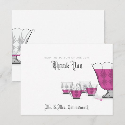 Crystal Punch Bowl Danke Karte (Vorne/Hinten)