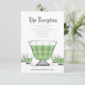 Crystal Punch Bowl Empfang Umschließkarte RSVP Karte (Stehend Vorderseite)