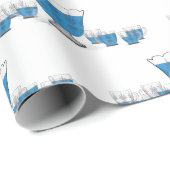 Crystal Punch Bowl Hochzeitszettel Geschenkpapier (Rolleneckpunkt)