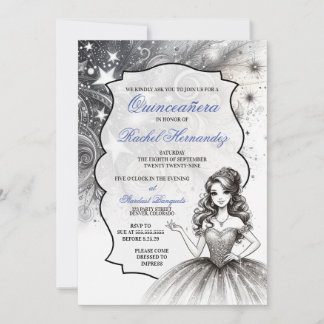 Crystal Quinceañera Girl Einladung