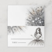 Crystal Quinceañera Girl Platzkarte (Außenseite Aufgefaltet)
