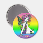 "Crystal" Rainbow Candy Fairy Art Magnet (Vorderseite/Rückseite)