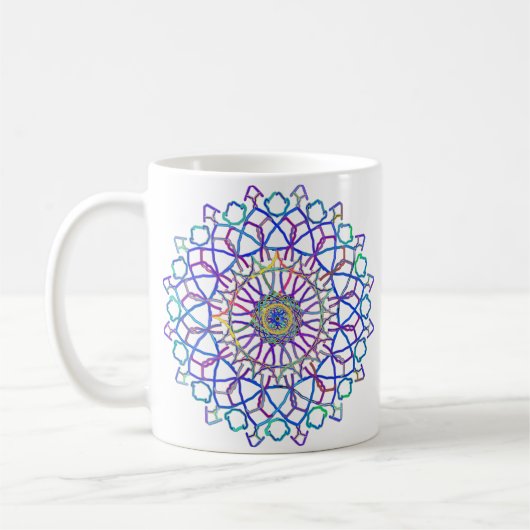 Crystal Rainbow Mandala Kaffeetasse (Links)