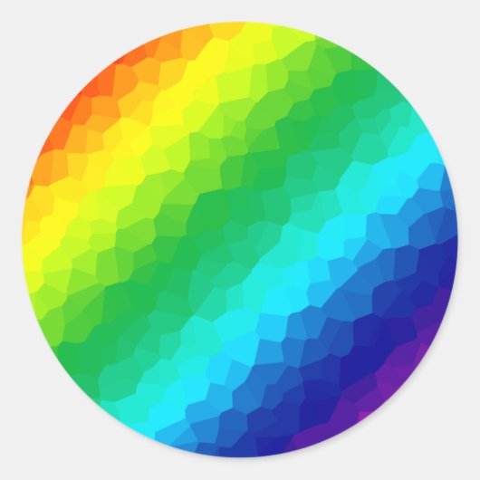Crystal Rainbow Runder Aufkleber (Vorderseite)