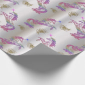 Crystal Rainbow Unicorns Geschenkpapier (Ecke)