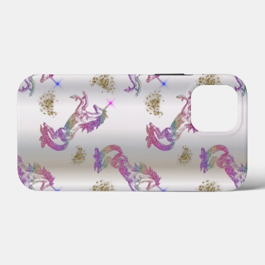 Crystal Rainbow Unicorns OtterBox iPhone Case (Rückseite (Horizontal))