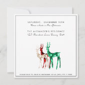 Crystal Reindeer ANY Winter Adult Geburtstag Einladung (Rückseite)