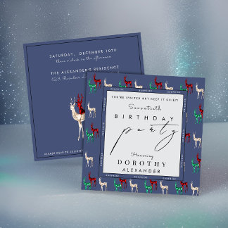 Crystal Reindeer Jegliche Überraschung Winter Gebu Einladung