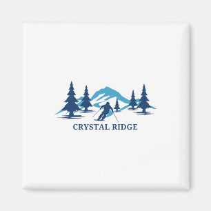 Crystal Ridge Wisconsin Skigebiet Skifahren Skifah Magnet