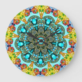 Crystal Ring Fraktal Große Wanduhr