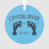 Crystal River Florida mit Manateen Ornament (Rückseite)