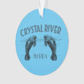 Crystal River Florida mit Manateen Ornament (Vorderseite)