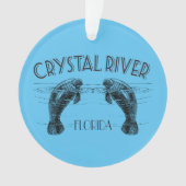 Crystal River Florida mit Manateen Ornament (Vorderseite)