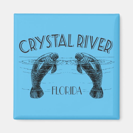 Crystal River Florida mit Manatees Magnet (Vorne)
