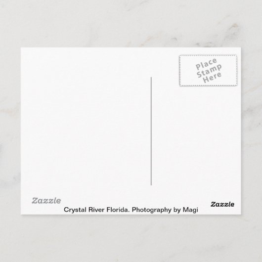 Crystal River Florida Postkarte (Rückseite)