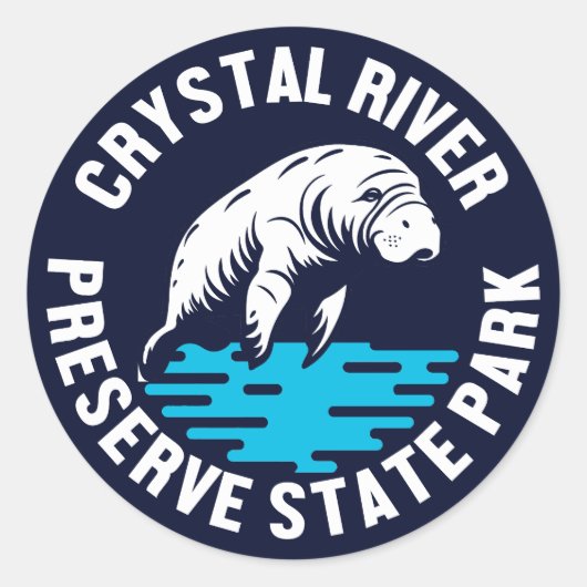 Crystal River Preserve Staat Park Runder Aufkleber (Vorderseite)