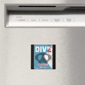 Crystal River Vintag Scuba Diving Mask Magnet (In Situ (Geschirrspüler))
