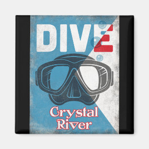 Crystal River Vintage-Tauchmaske Magnet