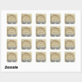 Crystal Romance Celebration Stil Quadratischer Aufkleber (Blatt)