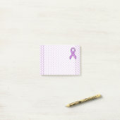 Crystal Rosa Ribbon Awareness Strick Post-it Klebezettel (Auf Schreibtisch)