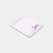 Crystal Rosa Ribbon Awareness Strick Post-it Klebezettel (angewinkelt)