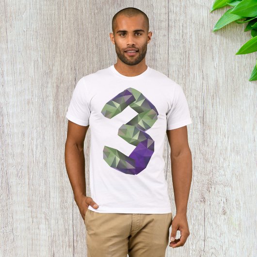Crystal Schriftart Number 3 Mens T - Shirt