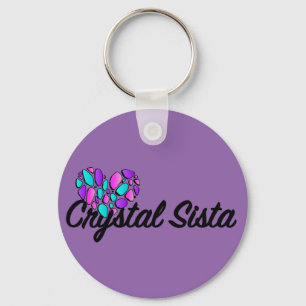 Crystal Sista Round Schlüsselanhänger (schwarz)