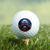 Crystal Skull mit Ruby Red Eyes Golf Balls Golfball (Insitu T-Shirt)