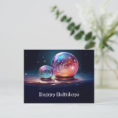 Crystal Snowballs Christmas Holiday Postcard Postkarte (Stehend Vorderseite)