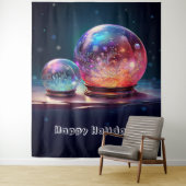 Crystal Snowballs Holiday Backdrop Wandteppich (Beispiel)