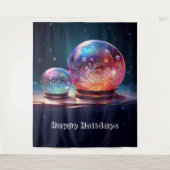 Crystal Snowballs Holiday Backdrop Wandteppich (Vorderseite)